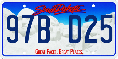SD license plate 97BD25