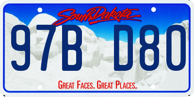 SD license plate 97BD80