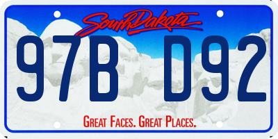 SD license plate 97BD92
