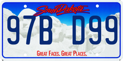 SD license plate 97BD99