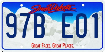 SD license plate 97BE01