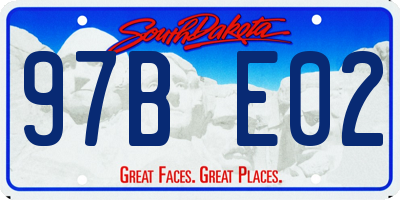 SD license plate 97BE02