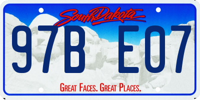 SD license plate 97BE07