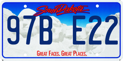 SD license plate 97BE22