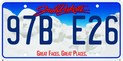 SD license plate 97BE26