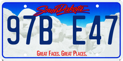 SD license plate 97BE47