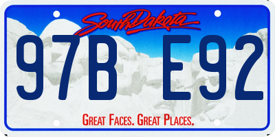 SD license plate 97BE92