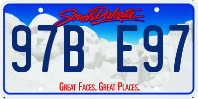 SD license plate 97BE97