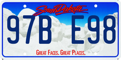 SD license plate 97BE98