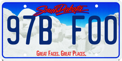 SD license plate 97BF00