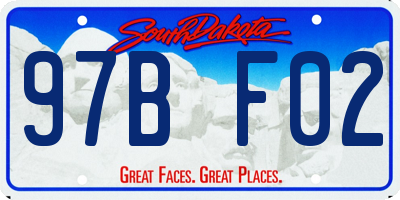 SD license plate 97BF02