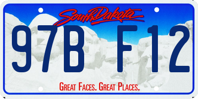 SD license plate 97BF12
