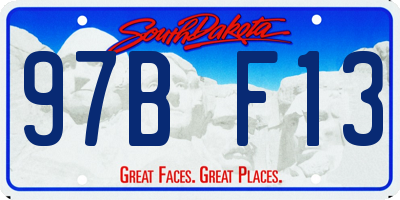 SD license plate 97BF13