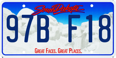 SD license plate 97BF18