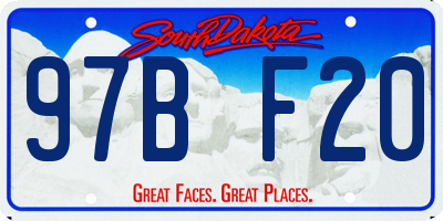 SD license plate 97BF20