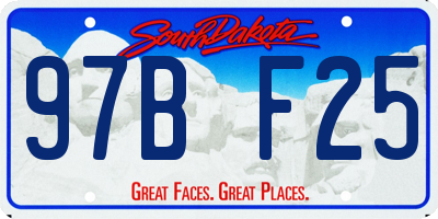 SD license plate 97BF25