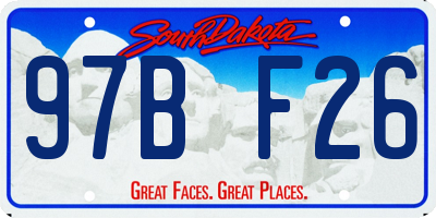 SD license plate 97BF26