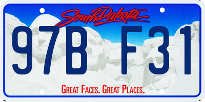 SD license plate 97BF31