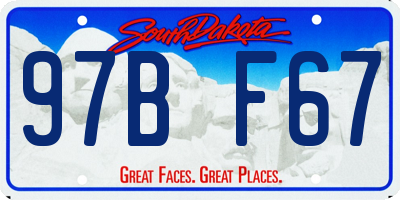 SD license plate 97BF67