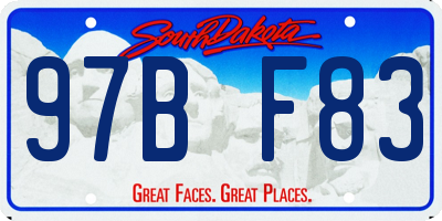 SD license plate 97BF83
