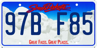 SD license plate 97BF85