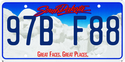 SD license plate 97BF88