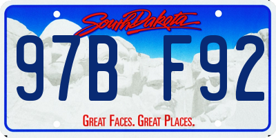 SD license plate 97BF92