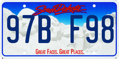 SD license plate 97BF98