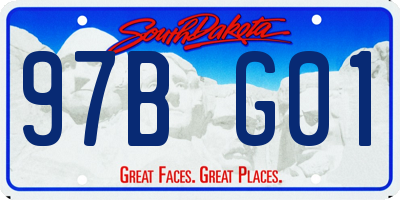 SD license plate 97BG01