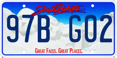 SD license plate 97BG02