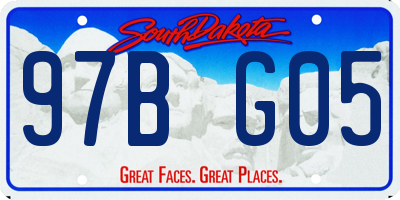 SD license plate 97BG05