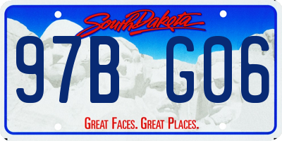 SD license plate 97BG06