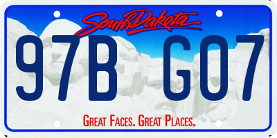 SD license plate 97BG07