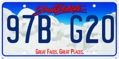 SD license plate 97BG20