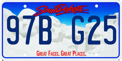 SD license plate 97BG25