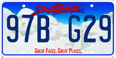 SD license plate 97BG29