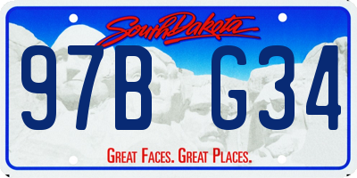 SD license plate 97BG34