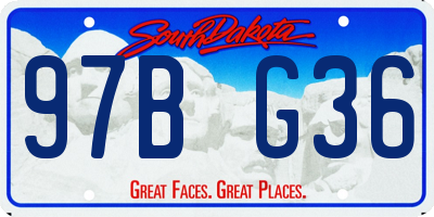 SD license plate 97BG36