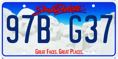 SD license plate 97BG37