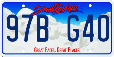 SD license plate 97BG40