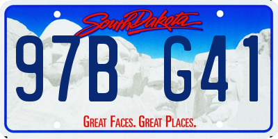 SD license plate 97BG41