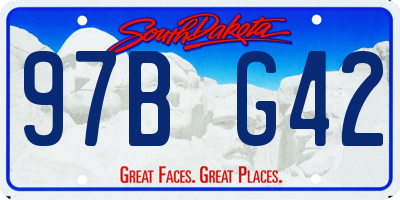 SD license plate 97BG42
