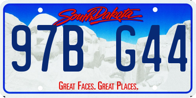 SD license plate 97BG44