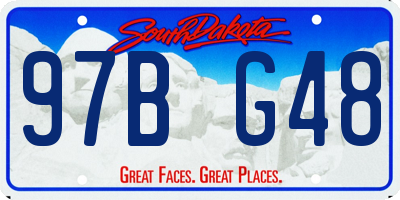 SD license plate 97BG48