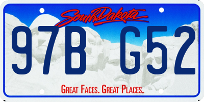 SD license plate 97BG52