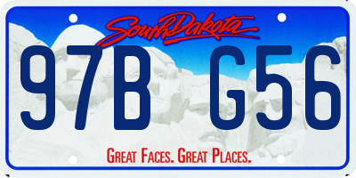 SD license plate 97BG56