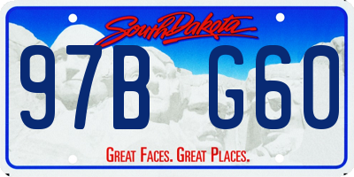 SD license plate 97BG60