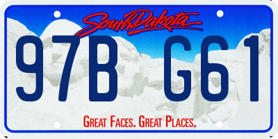 SD license plate 97BG61