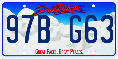 SD license plate 97BG63