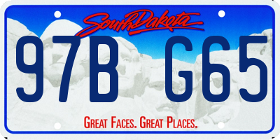 SD license plate 97BG65